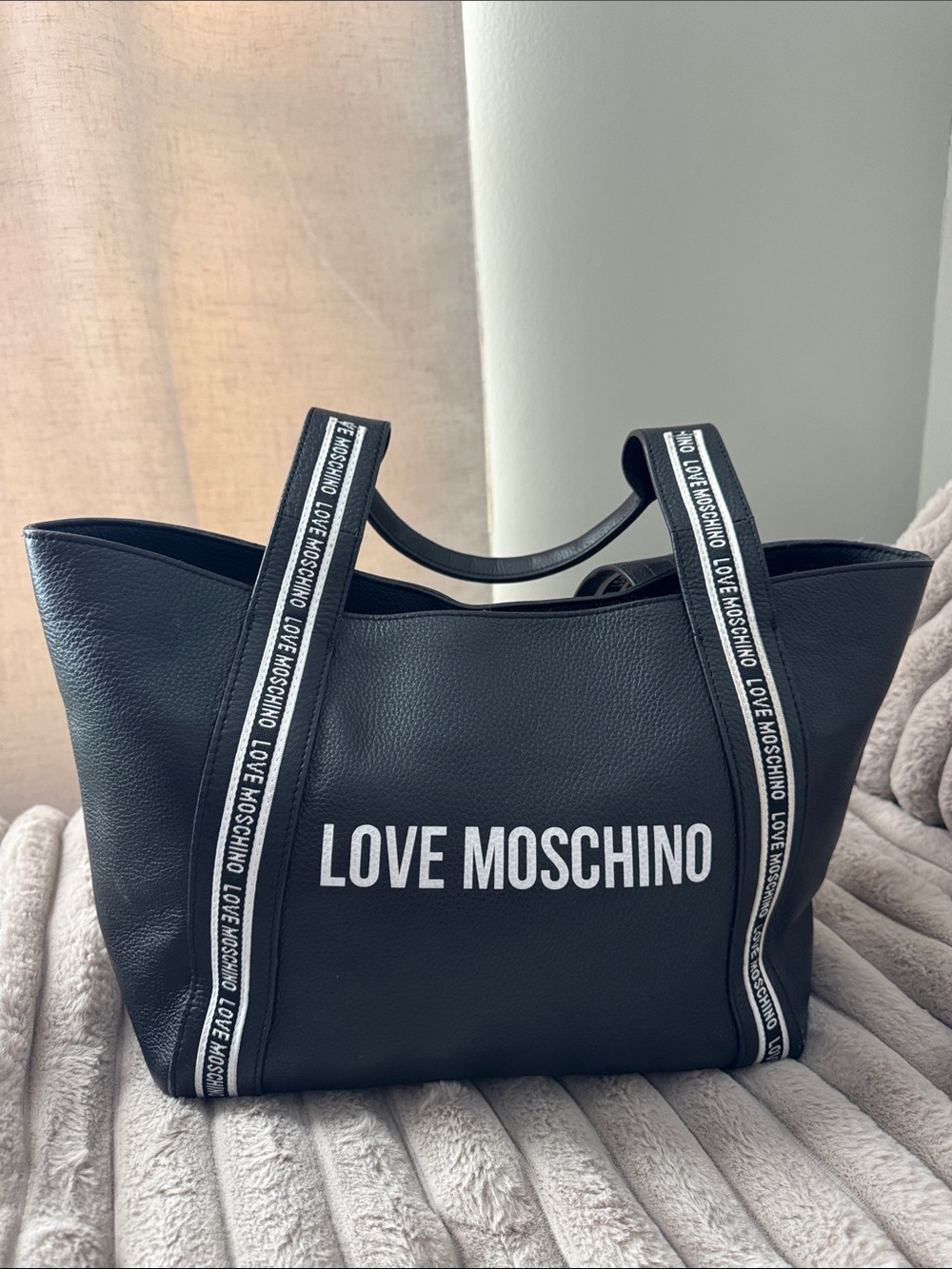 Love Moschino Black Leather Tote